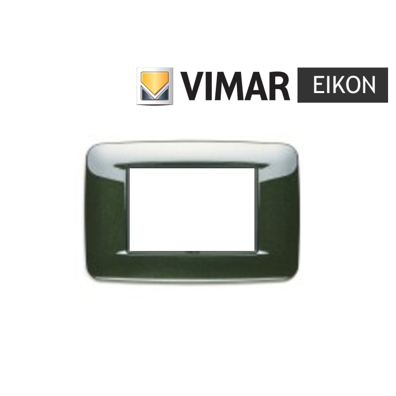 PLACCA ROUND METAL VERDE OXFORD 3M VIMAR EIKON 20683.05  NUOVO