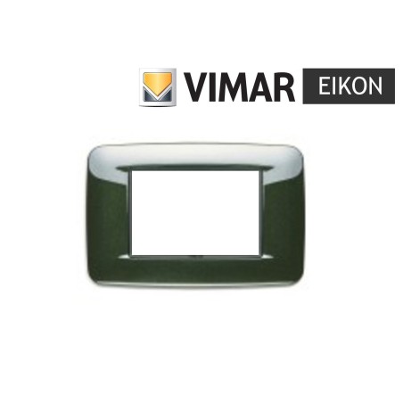 PLACCA ROUND METAL VERDE OXFORD 3M VIMAR EIKON 20683.05  NUOVO