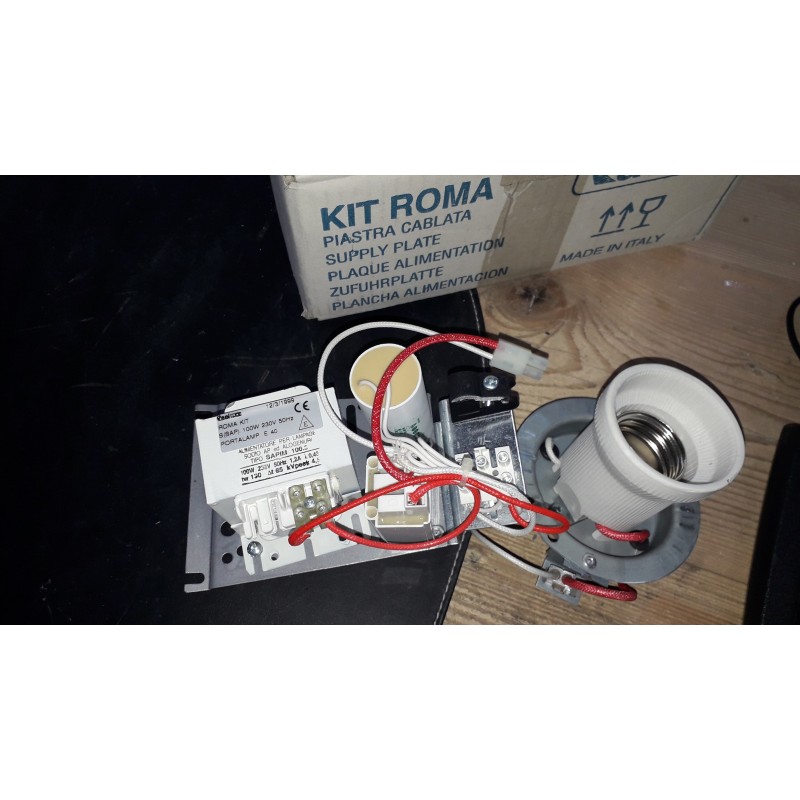Piastra cablata con portlamp E 40 FAEL LUCE 100w 230v