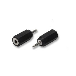 Adattatore audio spina jack 2,5 m stereo + presa jack 3,5 stereo  cod 5/06 nuovo