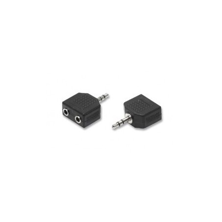 Sdoppiatore adattatore spina jack maschio 3,5 m + 2 prese  jack 3,5 femmina COD 5/03  NUOVO