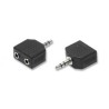 Sdoppiatore adattatore spina jack maschio 3,5 m + 2 prese  jack 3,5 femmina COD 5/03  NUOVO