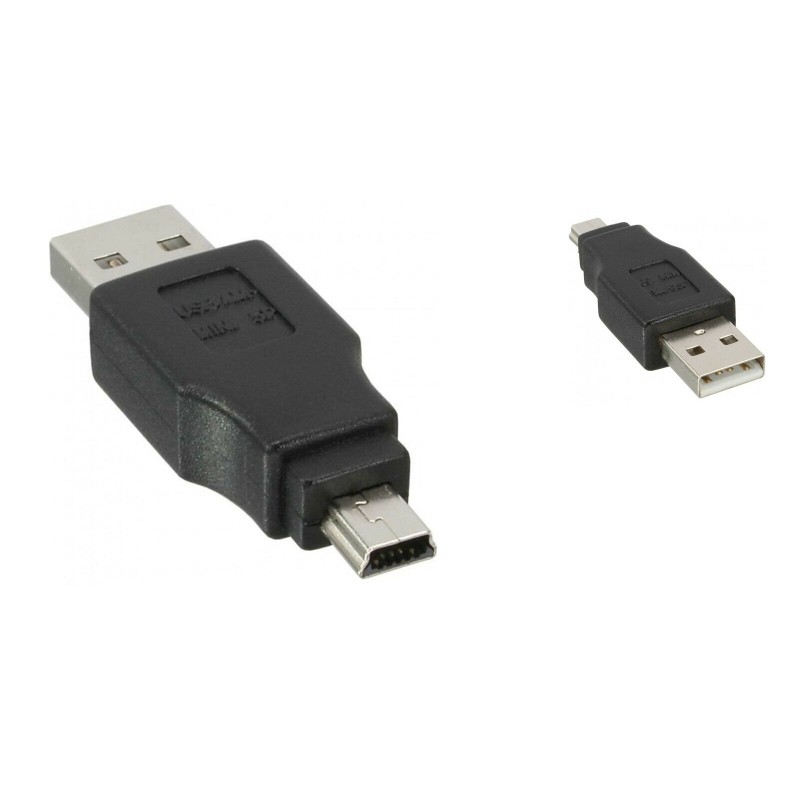 Adattatore converitiore accoppiatore da mini usb tipo B a usb maschio tipo A   nuovo