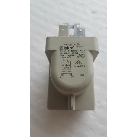 Condensatore  ISKRA W10503160 PER LAVATRICE WHIRLPOOL  DLC8012  USATO
