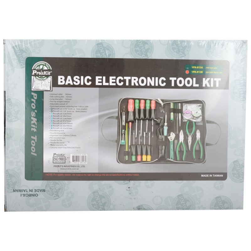 Kit di strumenti elettronici di base Proskit 1PK-813B (220 V)