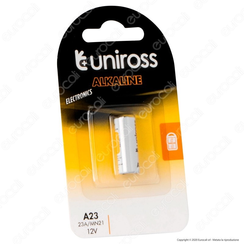 UNIROSS PILA ALCALINA A23 / 23A / MN21 12V - BLISTER DA 1 BATTERIA