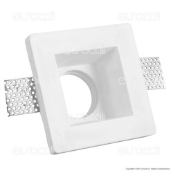 V-TAC VT 763SQ PORTAFARETTO QUADRATO DA INCASSO IN GESSO PER LAMPADINE GU10 E GU5.3 - SKU 3649