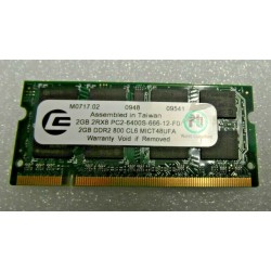 MEMORIA SODIMM - ROHS COMPLIANT 1GB 2RX8 PC2 6400S-666-12-F0  NUOVO
