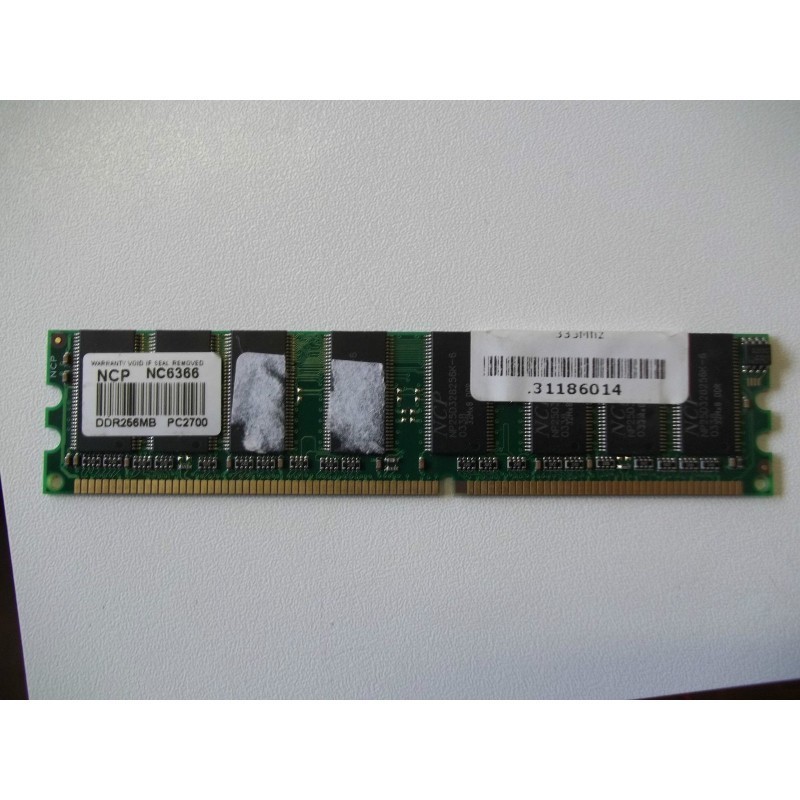 MEMORIA RAM NCP NC6366 256 MB DDR PC2700U 184 PIN   USATO