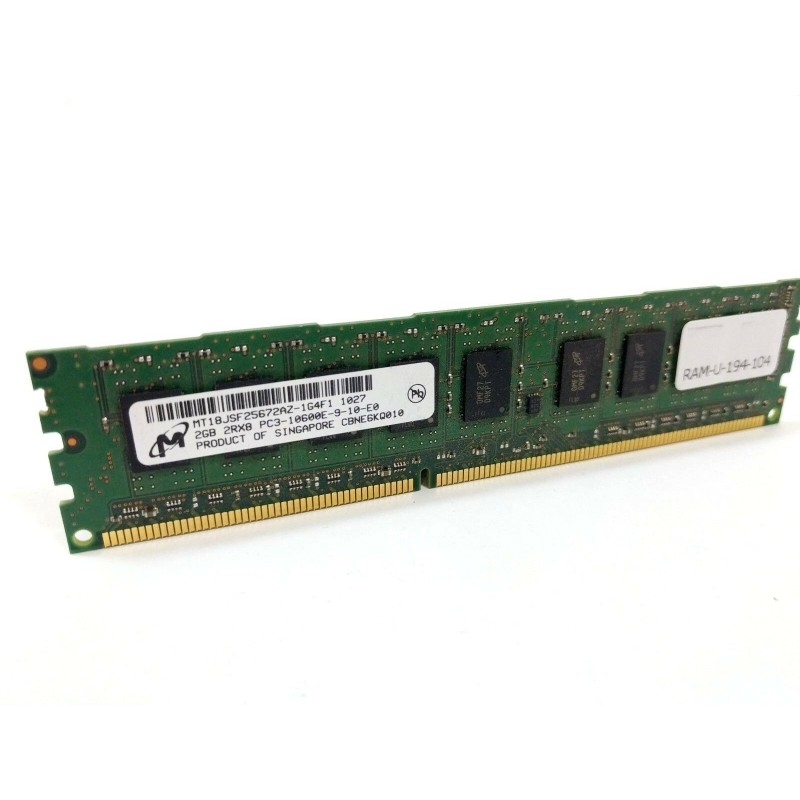 MEMORIA RAM - Micron MT18JSF25672AZ-1G4F1 2 GB PC3-10600E DDR3-1333  USATO