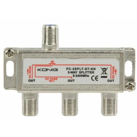 Splitter F Kper satellite König FC-3SPLT-ST-KN  NUOVO