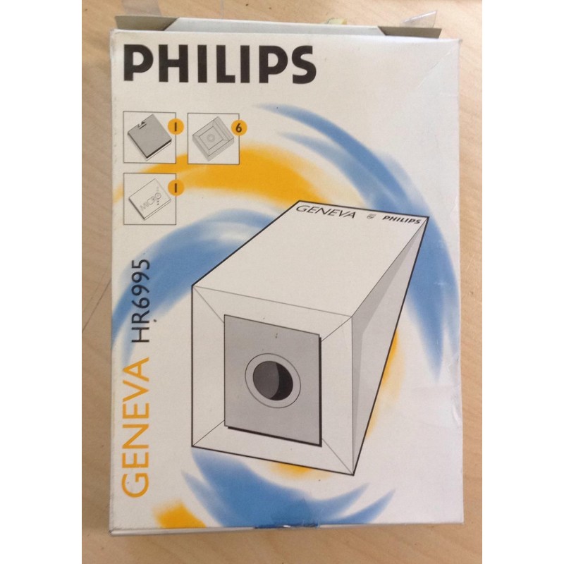 SACCHETTI ASPIRAPOLVERE PHILIPS 6 PEZZI - HR6995 HR6325 HR6339   NUOVO