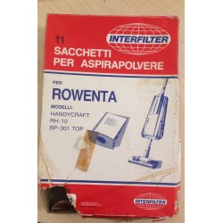 SACCHETTI ASPIRAPOLVERE ROWENTA COMPATIBILE CON VARI MODELLI DI ASPIRAPOLVERE (COD RO-42) - 11 PEZZI  NUOVO