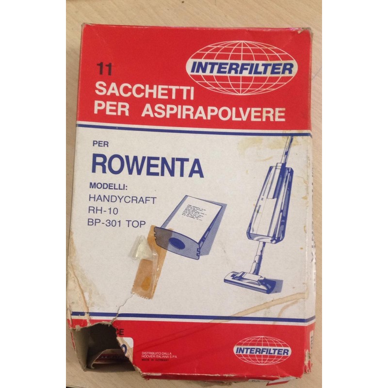 SACCHETTI ASPIRAPOLVERE ROWENTA COMPATIBILE CON VARI MODELLI DI ASPIRAPOLVERE (COD RO-42) - 11 PEZZI  NUOVO