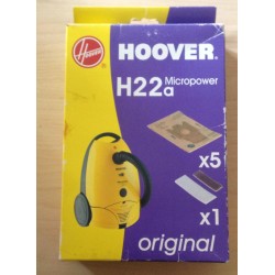 SACCHETTI ASPIRAPOLVERE HOOVER H22A MICROPOWER  5 PEZZI (COD 28633)  NUOVO